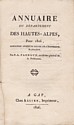 annuaire du département des Hautes-Alpes pour 1806, Pierre-Antoine Farnaud : titre