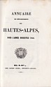 Annuaire des Hautes-Alpes pour 1844 : titre
