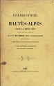Annuaire des Hautes-Alpes, 1876 : couverture