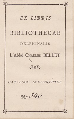 ex-libris Charles Bellet