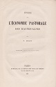 Etude sur l'économie pastorale des Hautes-Alpes, Félic Briot : titre