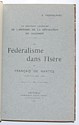 Le fédéralisme dans l'Isère et Français de Nantes : couverture