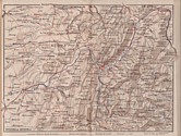 Grenoble considéré comme centre d'excursions alpestres : carte du Bas-Dauphiné