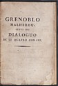 Grenoblo malherou, édition Courreng : titre
