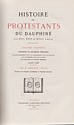 Histoire des protestants du Dauphiné : titre volume I