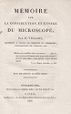 Mémoire sur la construction et l'usage du microscope, Dominique Villars : titre