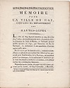 Mémoire pour la ville de Gap, Blanc, Pierre-Antoine Farnaud : titre
