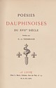 Poésies
dauphinoises du XVII<sup>me</sup> siècle
: titre