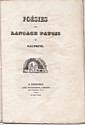 Poésies en langage patois du Dauphiné : titre