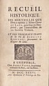 Recueil historique des merveilles que Dieu a opérées à Notre-Dame du Laus, Charles Matheron : titre